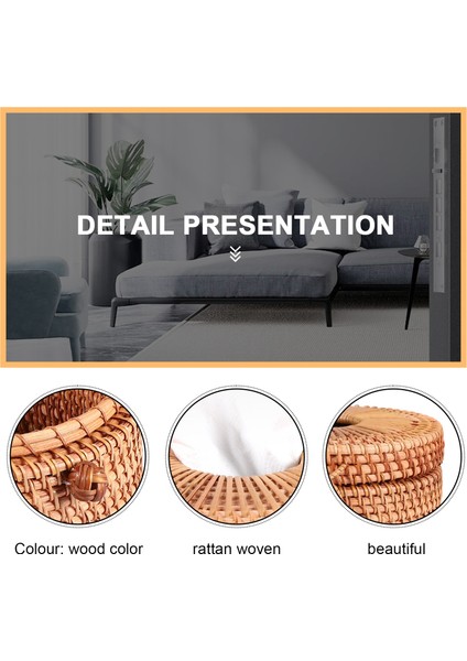 Rattan Doku Kutusu Tuvalet Kağıdı Kapağı Hasır Dekoratif Tutucular, Depolama Için Kapaklı Tek Rulo ve Banyoda Dokular (Yurt Dışından) fırsatları