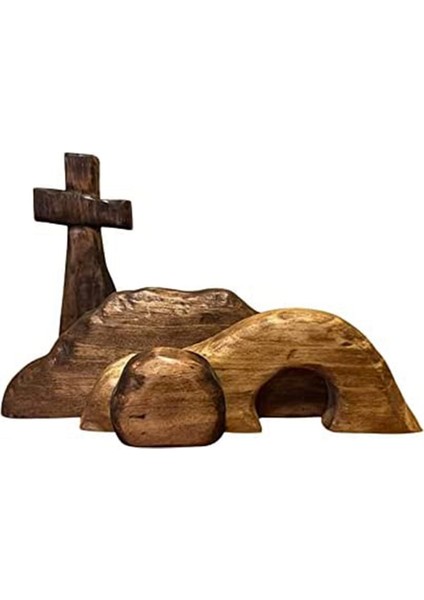Boş Mezar Paskalya Sahnesi ve Ahşap Paskalya Mezarı Sahne Dekorasyonu, Ahşap Paskalya Yeniden Doğuş Dekoru (Yurt Dışından)