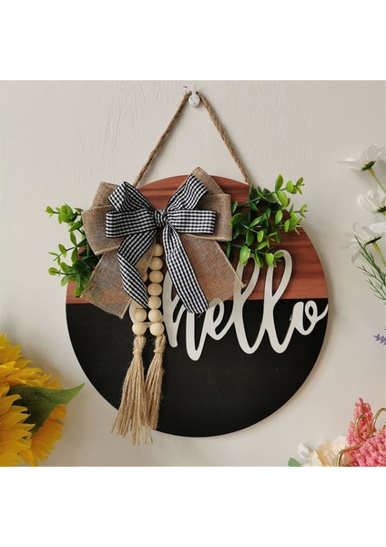 Hoşgeldiniz Kapı Burcu/rustik Ev Dekor Ön Kapı Yatak Odası Ahşap Asılı Duvar Alınlıkları Rustik Ahşap Boncuklu Siyah (Yurt Dışından) fiyatları