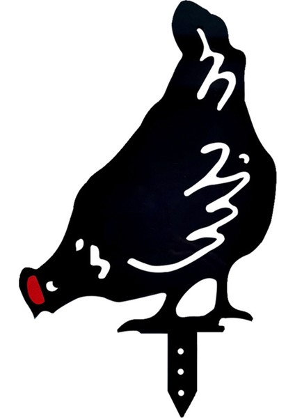 Tavuk Yard Sanat Bahçe Süsleri Ev Açık Bahçe Arka Bahçe Çim Dekor Akrilik Siyah Bahçe Tavuk Yard Dekor - E (Yurt Dışından)