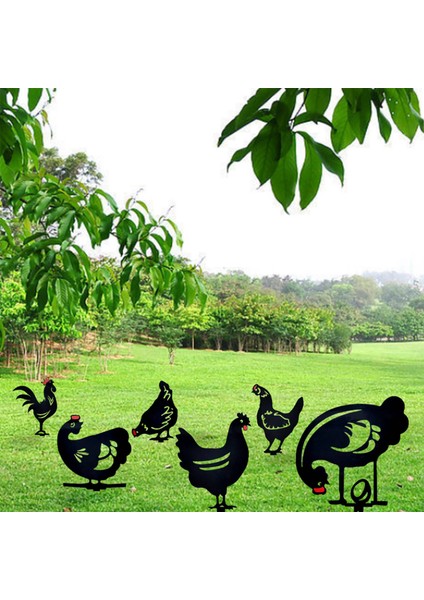 Tavuk Yard Sanat Bahçe Süsleri Ev Açık Bahçe Arka Bahçe Çim Dekor Akrilik Siyah Bahçe Tavuk Yard Dekor - E (Yurt Dışından) fiyatları