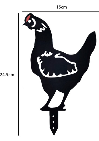 Tavuk Yard Sanat Bahçe Süsleri Ev Açık Bahçe Arka Bahçe Çim Dekor Akrilik Siyah Bahçe Tavuk Yard Dekor - E (Yurt Dışından) fırsatları