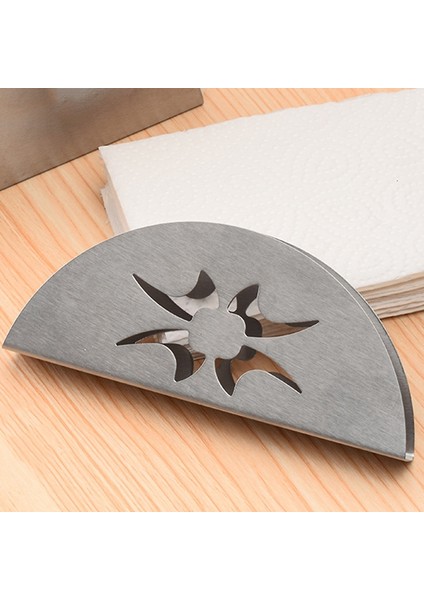 Kağıt Havluluk Paslanmaz Çelik Peçetelik Yelpaze Şeklinde Organizatör Konteyner Ev Partisi Yemek Masası Dekorasyon (Yurt Dışından) indirimleri