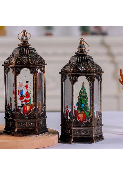 Noel Kar Feneri Müzikli Dönen Noel Ağacı Dönen Glitter Fener Tatil Hediye Dekorasyonu Ev Için-A (Yurt Dışından) fiyatları