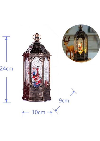 Noel Kar Feneri Müzikli Dönen Noel Ağacı Dönen Glitter Fener Tatil Hediye Dekorasyonu Ev Için-A (Yurt Dışından) modelleri