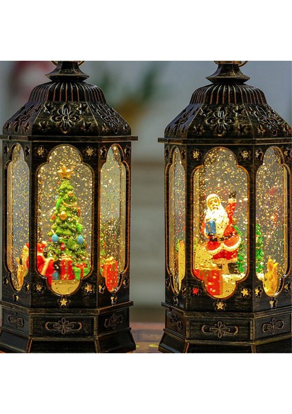 Noel Kar Feneri Müzikli Dönen Noel Ağacı Dönen Glitter Fener Tatil Hediye Dekorasyonu Ev Için-A (Yurt Dışından) fırsatları