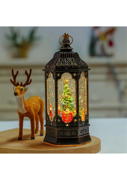 Noel Kar Feneri Müzikli Dönen Noel Ağacı Dönen Glitter Fener Tatil Hediye Dekorasyonu Ev Için-A (Yurt Dışından) indirimleri