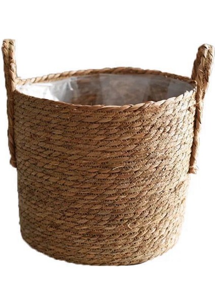 Saksılar Deniz Çayırı Ekici Sepet Saksı Kapağı Dokuma Bitki Konteyner Vazo Hasır Çöp (Yurt Dışından)