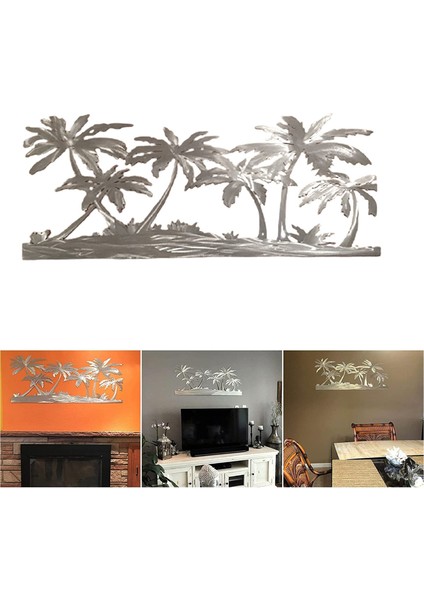 Palm On Beach Metal Duvara Monte Süs Ev Plaj Sahnesi Metal Sanat Çelik Duvar Dekor Burcu (Yurt Dışından) fırsatları