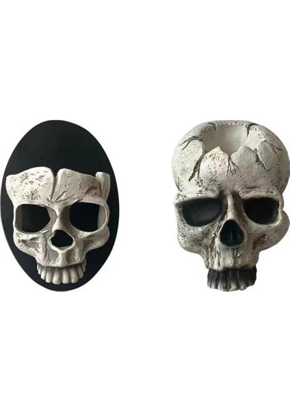 2 Adet Kafatası Mumluk Şamdan Tutucular Cadılar Bayramı Noel Için Spooky Fincan Gotik Dekor (Yurt Dışından)