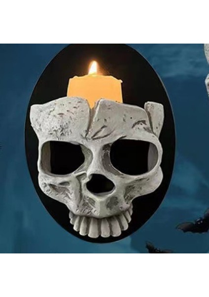 2 Adet Kafatası Mumluk Şamdan Tutucular Cadılar Bayramı Noel Için Spooky Fincan Gotik Dekor (Yurt Dışından) modelleri