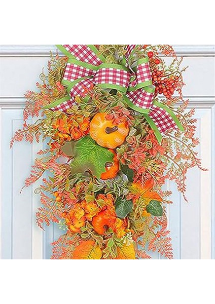 Ön Kapı Için Sonbahar Hasadı, Sonbahar Çelengi, Yapay Sonbahar Hasadı Gözyaşı, Dekoratif Swags, Sonbahar Sonbahar Dekoru (Yurt Dışından) fırsatları