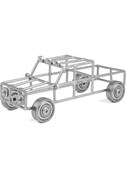 Retro Kamyon Dekorasyonu, Modern Paslanmaz Çelik Kamyon Metal Dekorasyonu, Iç ve Dış Mekanlara Uygun 20.3X9.5X7CM (Yurt Dışından)