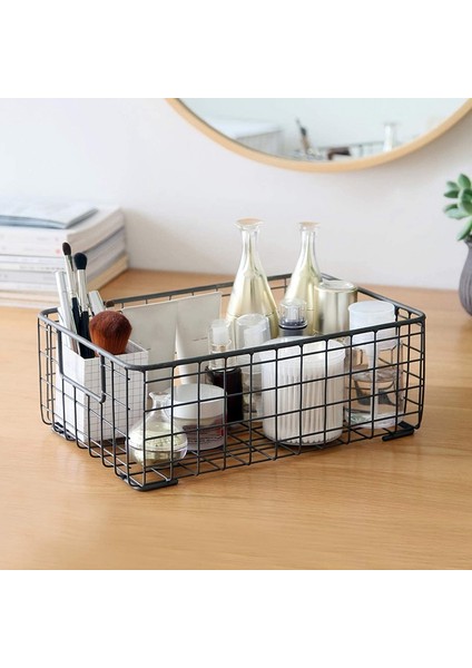 2 Adet Kulplu Tel Saklama Sepetleri, Ev Için Metal Organizatör Sepet Kutuları, Ofis, Kreş, Çamaşır Rafları Organizatör (Yurt Dışından) indirimleri