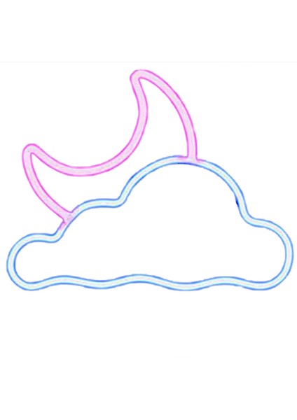 Bulut ve Ay Neon Burcu Duvar Dekor Için USB Powered LED Neon Tabelalar Yatak Odası Düğün Parti Dekorasyon Doğum Günü Hediyesi Için (Yurt Dışından)