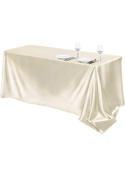 High-End Otel Ziyafet Düğün Sahne Masa Örtüsü Düz Renk Dikdörtgen Parlak Saten Masa Örtüsü Renk Ding Masa Örtüsü (Yurt Dışından)
