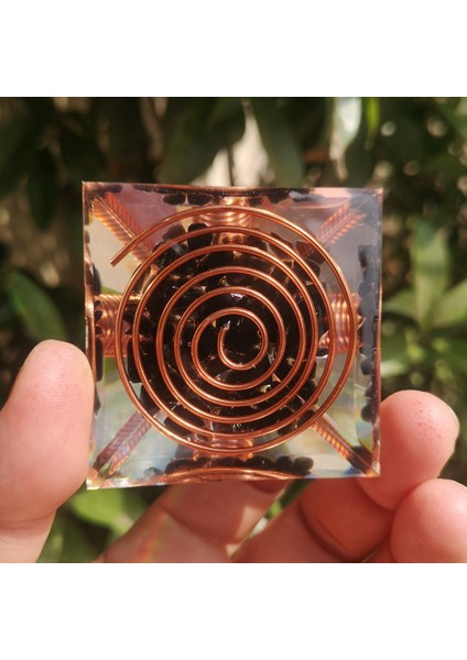 6 cm Kristal Çakıl Spiral Piramit Spiral Bobin Piramit El Yapımı Ev Mobilya El Sanatları Spiral Bakır Tel (Yurt Dışından)