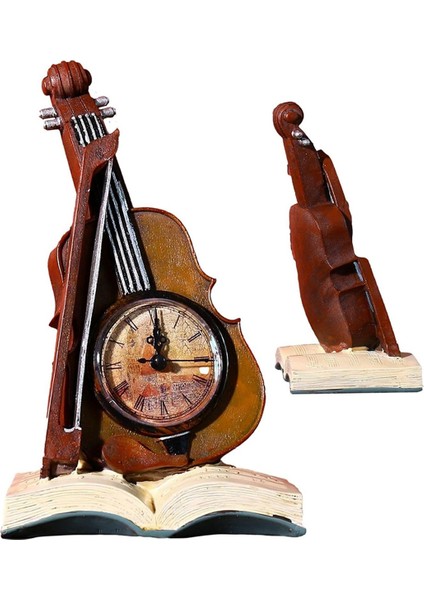 Estetik Dijital Saat Minyatür Keman Dekorasyonu, Vintage Keman Modeli, Masa Dekorasyonu Için Masa Saatleri, Craft Yeşil (Yurt Dışından) fırsatları