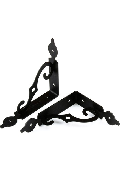 4'lü Paket Raf Destekleri, Raf Köşesi Için Duvara Monte Ağır Hizmet Siyah Braketi, Destek Köşe Bağlantı Bağlantısı (Yurt Dışından) modelleri