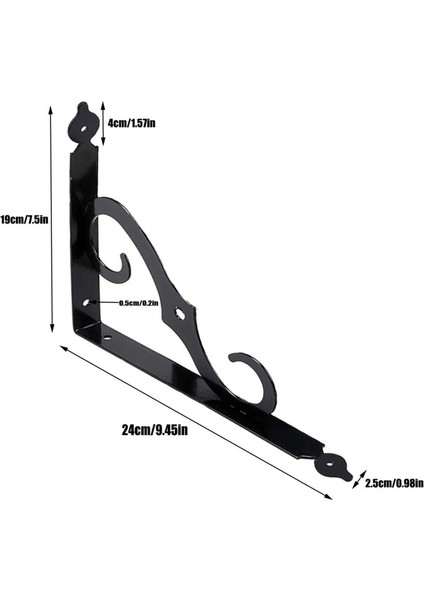 4'lü Paket Raf Destekleri, Raf Köşesi Için Duvara Monte Ağır Hizmet Siyah Braketi, Destek Köşe Bağlantı Bağlantısı (Yurt Dışından) fırsatları