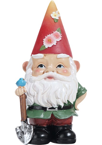 Açık Güneş Gnome Süsler Bahçe Gnome Heykeli Güneş Enerjili Lamba ile Cüce Madenci Reçine Figürler Süsler A (Yurt Dışından)