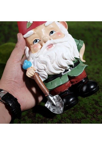 Açık Güneş Gnome Süsler Bahçe Gnome Heykeli Güneş Enerjili Lamba ile Cüce Madenci Reçine Figürler Süsler A (Yurt Dışından) modelleri
