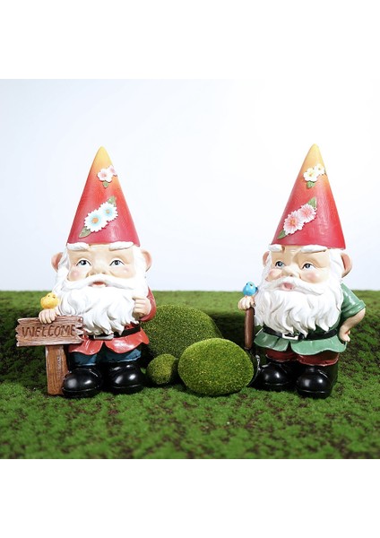 Açık Güneş Gnome Süsler Bahçe Gnome Heykeli Güneş Enerjili Lamba ile Cüce Madenci Reçine Figürler Süsler A (Yurt Dışından) indirimleri