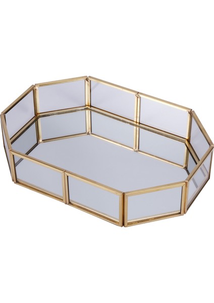 Iskandinav Tarzı Cam Bakır Geometri Saklama Sepetleri Kutusu Sadelik Organizatör Takı Kolye Tatlı Tabağı (S) (Yurt Dışından)