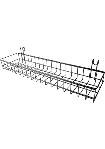 Tel Duvar Izgara Paneli Için Asma Sepeti, Çok Fonksiyonlu Duvar Saklama ve Sergileme Sepeti, 40X10X5CM, Siyah Boyalı (Yurt Dışından) modelleri