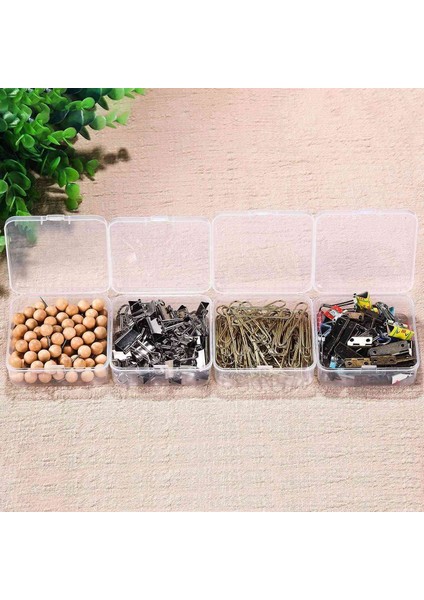 16 Paket Küçük Kaplar Şeffaf Plastik Kutular Küçük Eşyalar, Takı, El Sanatları Için Menteşeli Kapaklı Boncuk Depolama Organizatörleri (Yurt Dışından) fırsatları