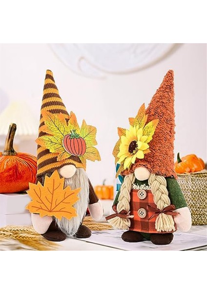 2 Adet Sonbahar Gnomes Süslemeleri Ev Için Sonbahar Gnomes Peluş Ev Dekor Sonbahar Gnomes Kabak Ayçiçeği ve Akçaağaç Yaprakları (Yurt Dışından) indirimleri