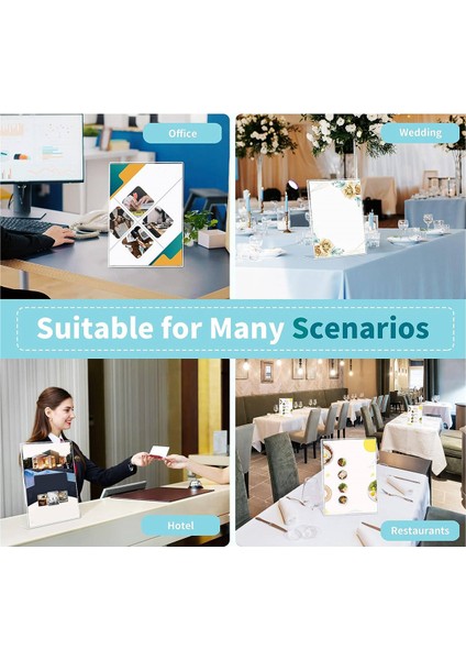 Annecy Tabela Tutucu 8.5X11 6'lı Paket, Şeffaf Eğimli Plastik Tabela Tutucu 8.5 x 11 Ayakta, Dikey Ekran Menü, Belge (Yurt Dışından) fırsatları