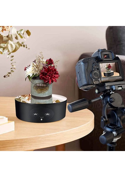 Dönen Ekran Standı, Fotoğraf Gösterimi, Şekiller ve Koleksiyon Gösterimi Için 360 Derece Otomatik Sessiz Döndürme Döner Tablası (Yurt Dışından) fiyatları