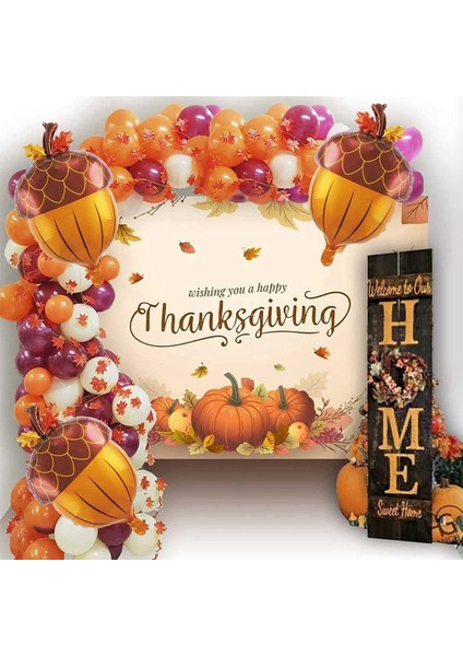 10 Adet Balonlar Folyo Güz Balonlar Bebek Duş Doğum Günü Güz Sgiving Parti Süslemeleri Için (Yurt Dışından) indirimleri