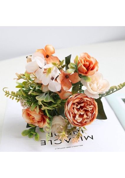 2 Adet, Ortanca Çiçek Buketi Masa Düğün Buketleri Parti Ev Dekorasyonu Için (Şampanya) (Yurt Dışından) modelleri