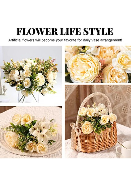 2 Adet, Ortanca Çiçek Buketi Masa Düğün Buketleri Parti Ev Dekorasyonu Için (Şampanya) (Yurt Dışından) fırsatları