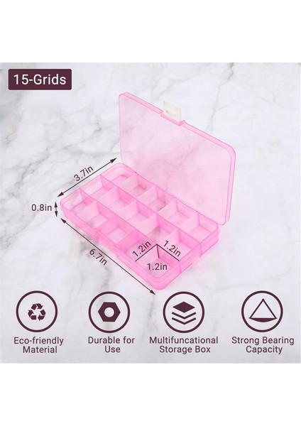 Küçük Bölmeli Organizatör Çantası, 4pcs 15-Izgara Bölücülü Ayarlanabilir Plastik Kutu, Boş Saklama Kabı (Yurt Dışından)