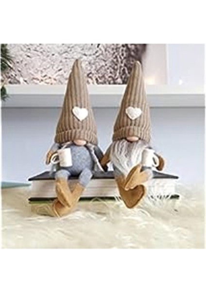 2 Adet Gnomes Peluş Bar Dekor, El Yapımı Isveç Tomte Gnomes Ev Mutfak Kahve Istasyonu Masa Raf Dekor Için Hediyeler (Yurt Dışından)