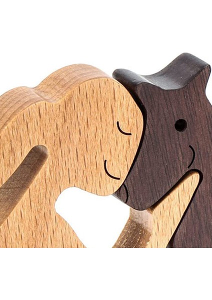 Köpek Ailesi Ahşap Ürünler Ev Ahşap Oyma Süsler Minyatür Masaüstü Dekoratif El Sanatları (Yurt Dışından) fiyatları