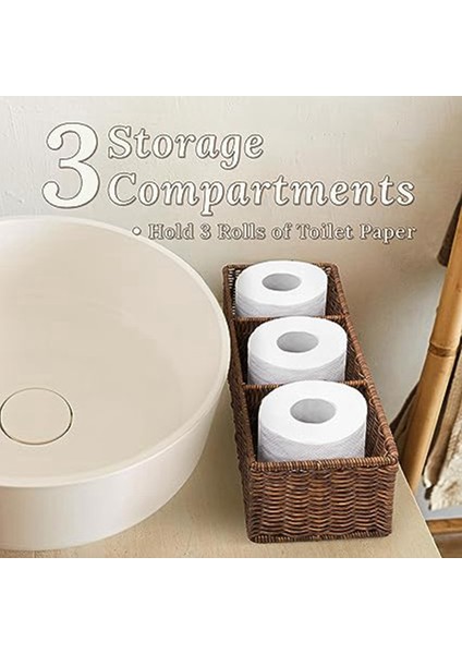 Dokuma Saklama Kutusu Masaüstü Çeşitli Kutu Tuvalet Kağıdı Kutusu Depolama Banyo Organizatör Banyo Lavabo Depolama Tezgahı (Yurt Dışından)