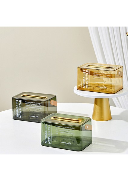 Ev Doku Kutusu Şeffaf Masaüstü Doku Kutusu Pompalama Kağıt Saklama Kutusu Oturma Odası Yemek Odası Siyah (Yurt Dışından) fiyatları