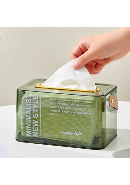 Ev Doku Kutusu Şeffaf Masaüstü Doku Kutusu Pompalama Kağıt Saklama Kutusu Oturma Odası Yemek Odası Siyah (Yurt Dışından) fırsatları