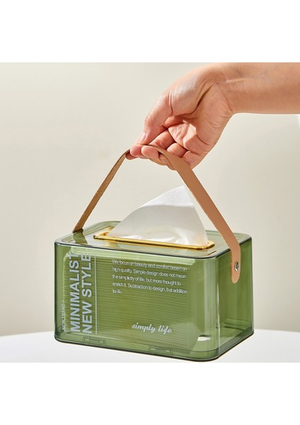 Ev Doku Kutusu Şeffaf Masaüstü Doku Kutusu Pompalama Kağıt Saklama Kutusu Oturma Odası Yemek Odası Siyah (Yurt Dışından) indirimleri