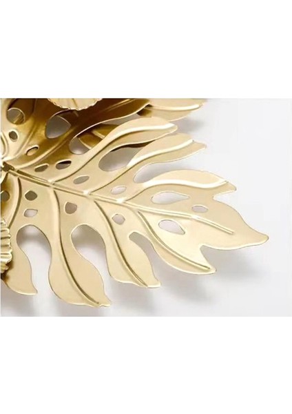 Yapraklar Metal Duvar Dekor Duvar Heykel Dekor Lüks Demir Asılı Yapıt Yıldönümü Oturma Odası Hediye Ev için, bir (Yurt Dışından)