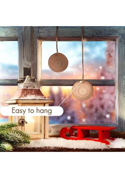 40 Adet Doğal Ahşap Dilimleri Bitmemiş Önceden Delikli Delikli Yuvarlak Diskler Noel Süsleri Için Ahşap Daireler (Yurt Dışından) modelleri