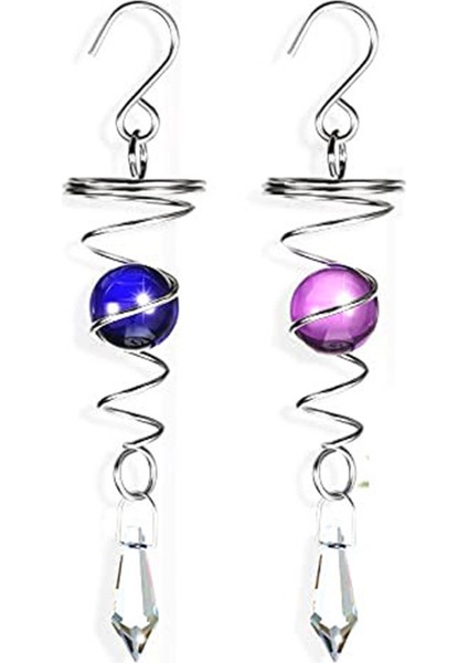 Top Spiral Kuyruk Dekoratif Rüzgar Spinner Sabitleyici Rüzgar Çanları Asılı Rüzgar Topu Spinner Bahçe Süslemeleri Için (Yurt Dışından)