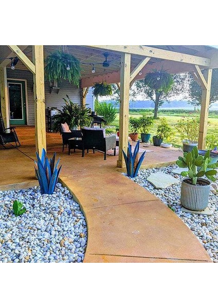 Rustik Heykel Metal Agave Bitki Ev Dekor Rustik El Boyalı Metal Agave Bahçe Süsleri Açık, 55 cm (Yurt Dışından) indirimleri