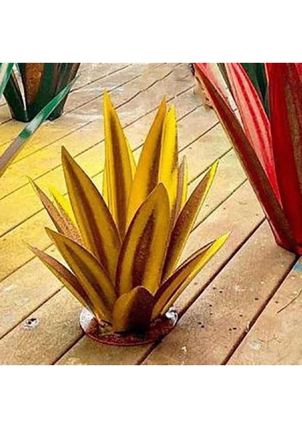 Rustik Heykel, Dıy Demir Agave Bitkiler Açık Bahçe Estetik Işaretleri Veranda Figürler Yard 35 cm (Yurt Dışından) fiyatları
