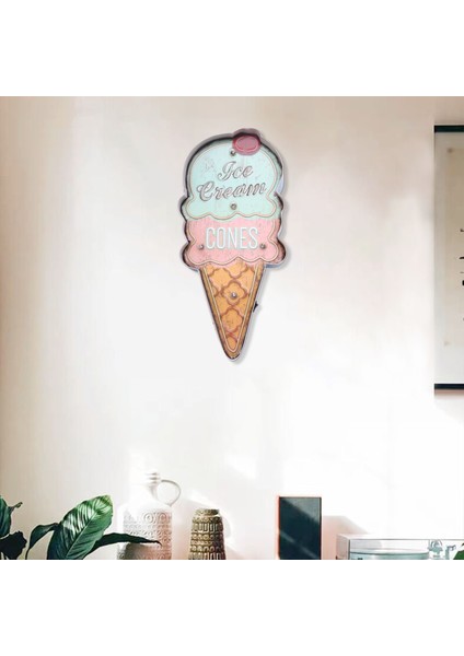 Dondurma Işaretleri Vintage Cafe Shop Dekoratif Neon Işık Ev Dekor Metal Plaka Duvar Retro Kahve Plak (Yurt Dışından) fırsatları