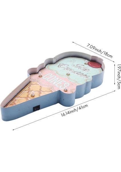 Dondurma Işaretleri Vintage Cafe Shop Dekoratif Neon Işık Ev Dekor Metal Plaka Duvar Retro Kahve Plak (Yurt Dışından) indirimleri